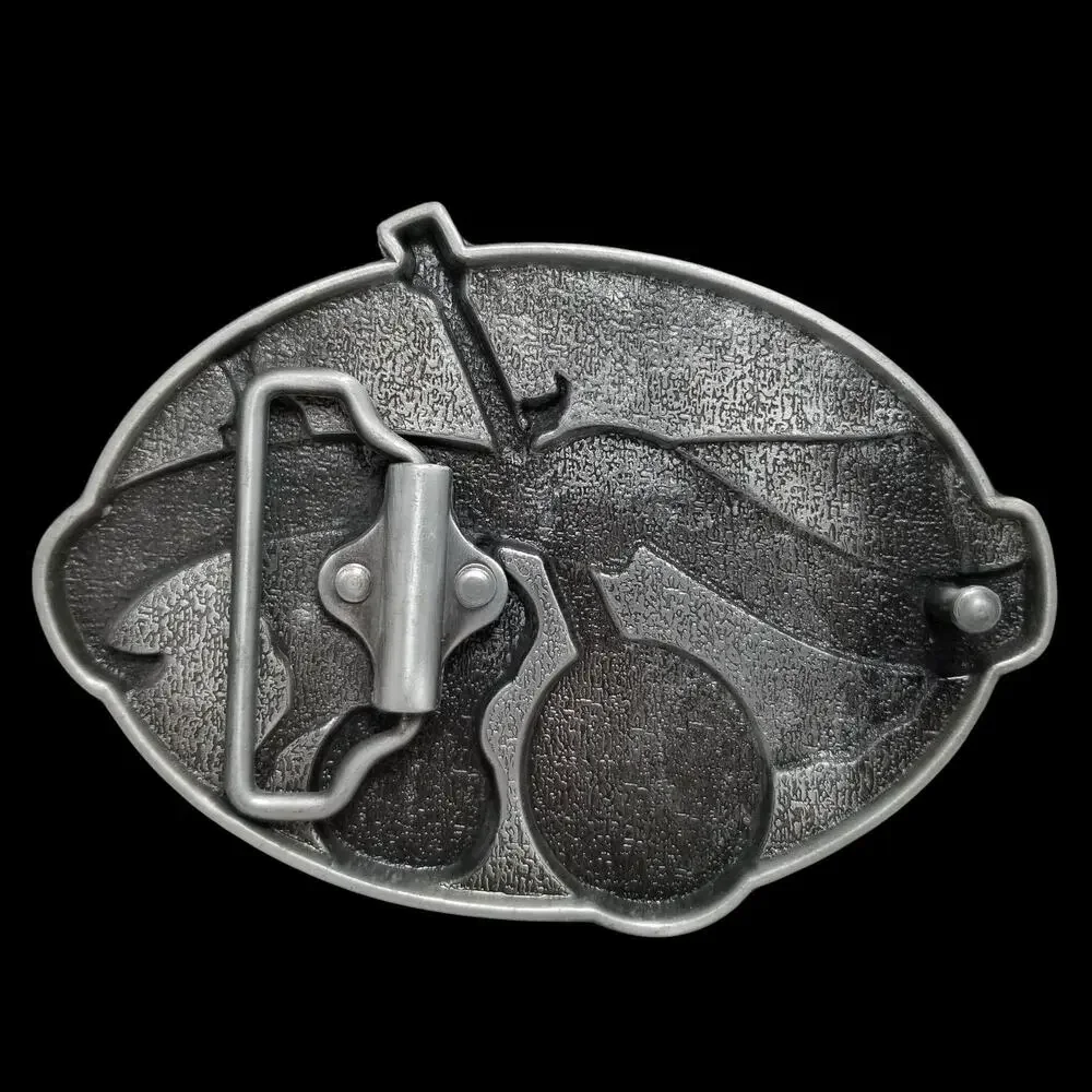 Large Belt Buckle Country‎ Music Western Banjo Fiddle Violin USA